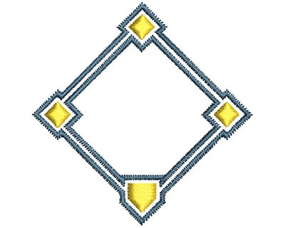 Embroidery Design: Baseball Field Outline<br>2.27w X 2.31h