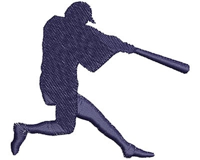 Embroidery Design: Baseball Player Batting<br> 2.82w X 2.48h