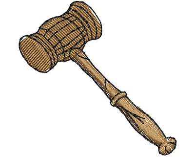 Embroidery Design: Judge Gavel<br> 1.90w X 1.85h