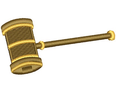Embroidery Design: Judge Gavel<br> 2.90w X 1.43h