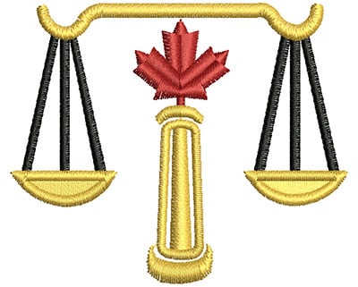 Embroidery Design: Canadian Weighted Scale<br> 2.50w X 2.09h