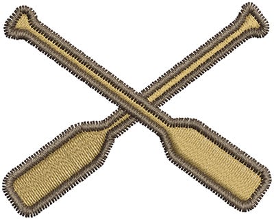 Embroidery Design: Crossed Paddles<br> 1.72w X 1.37h
