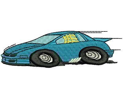 Embroidery Design: Fast Car<br> 3.32w X 1.01h