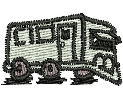 Embroidery Design: Cartoon Trailer<br> 1.29w X 0.77h