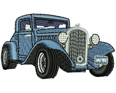 Embroidery Design: Blue Vintage Car<br> 2.02w X 1.16h | Embroidery Legacy Embroidery Design: Blue Vintage Car<br> 2.02w X 1.16h