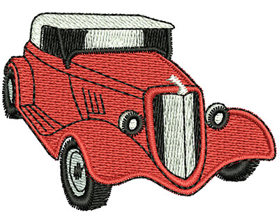 Embroidery Design: Vintage Red Car<br> 2.20w X 1.59h