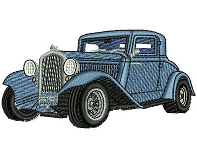 Embroidery Design: Vintage Blue Car<br> 3.06w X 1.55h | Embroidery Legacy Embroidery Design: Vintage Blue Car<br> 3.06w X 1.55h