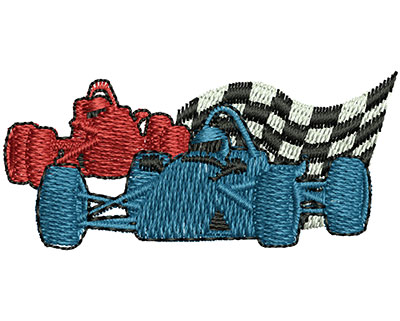 Embroidery Design: Race Cars<br> 1.99w X 0.90h