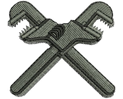 Embroidery Design: Crossed Wrenches<br> 2.06w X 1.85h | Embroidery Legacy Embroidery Design: Crossed Wrenches<br> 2.06w X 1.85h