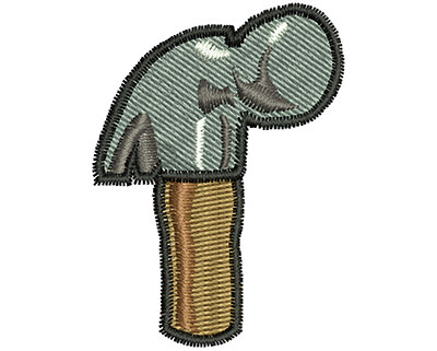 Embroidery Design: Cartoon Hammer<br> 1.39w X 1.91h