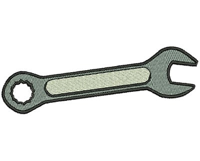 Embroidery Design: Wrench<br> 4.23w X 1.45h
