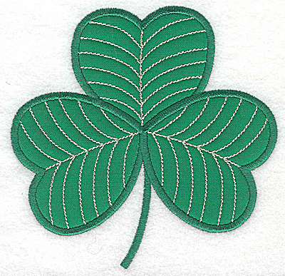 Embroidery Design: Shamrock large applique<br> 4.95w X 4.86h
