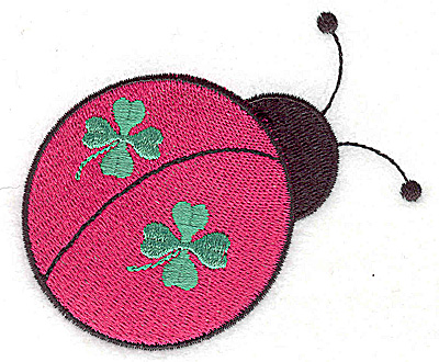 Embroidery Design: St. Patrick's ladybug large<br> 3.52w X 2.94h