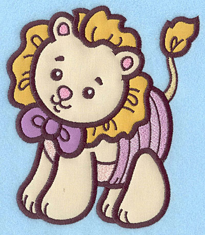Embroidery Design: Baby Lion applique<br> 5.77w X 4.99h