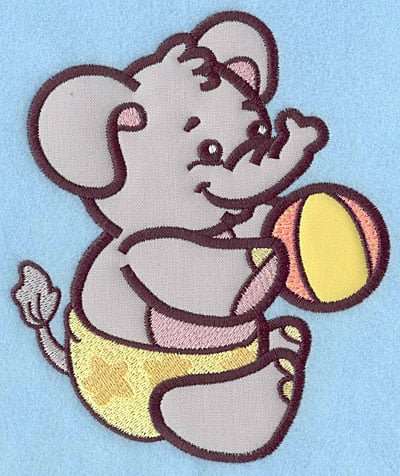 Embroidery Design: Baby Elephant applique<br> 5.96w X 4.99h