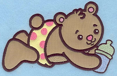 Embroidery Design: Baby Bear applique<br> 6.52w X 4.17h