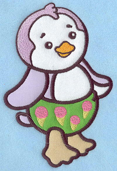Embroidery Design: Baby Penguin applique<br> 6.69w X 4.44h