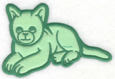Embroidery Design: Kitten applique<br>5.00w X 3.40h | Embroidery Legacy Embroidery Design: Kitten applique<br>5.00w X 3.40h
