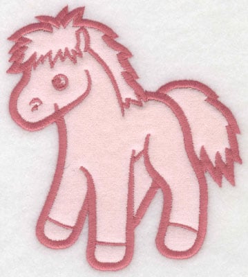 Embroidery Design: Pony applique L<br>4.47w X 5.00h