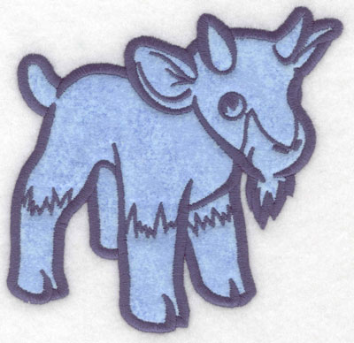 Embroidery Design: Billy goat applique<br>4.79w X 5.00h
