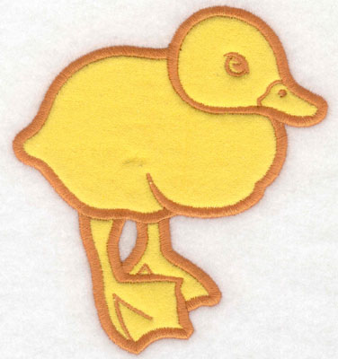 Embroidery Design: Duck applique side view<br>4.37w X 5.00h