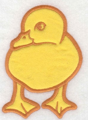 Embroidery Design: Duck applique front view<br>3.47w X 5.00h
