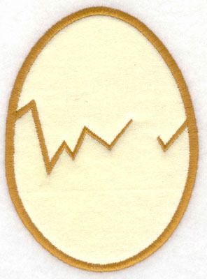 Embroidery Design: Egg applique<br>3.65w X 5.00h