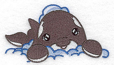 Embroidery Design: Dolphin<br> 3.86w X 3.17h