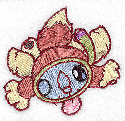 Embroidery Design: Squirrel snorkelling<br> 3.40w X 3.17h