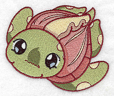 Embroidery Design: Turtle<br> 3.64w X 3.05h