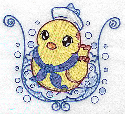 Embroidery Design: Bubble bath duck large<br> 4.96w X 4.59h | Embroidery Legacy Embroidery Design: Bubble bath duck large<br> 4.96w X 4.59h