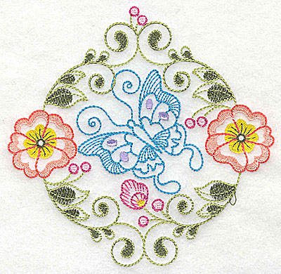 Embroidery Design: Brilliant Butterfly F medium<br> 5.11w X 4.98h | Embroidery Legacy Embroidery Design: Brilliant Butterfly F medium<br> 5.11w X 4.98h