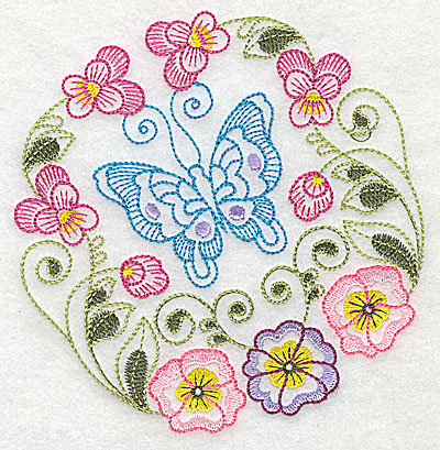 Embroidery Design: Brilliant Butterfly G medium<br> 4.86w X 5.02h | Embroidery Legacy Embroidery Design: Brilliant Butterfly G medium<br> 4.86w X 5.02h