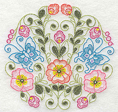 Embroidery Design: Brilliant Butterfly I medium<br> 5.11w X 4.92h | Embroidery Legacy Embroidery Design: Brilliant Butterfly I medium<br> 5.11w X 4.92h