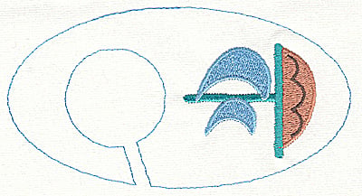 Embroidery Design: Closed divider boys Sailboat<br> 5.40w X 2.91h