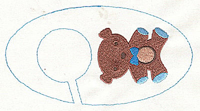 Embroidery Design: Closet divider boys Teddy Bear<br> 5.40w X 2.91h
