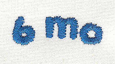 Embroidery Design: Closet divider boys 6 mo<br> 4.54w X 0.94h
