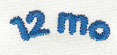 Embroidery Design: Closet divider boys 12 mo<br> 4.56w X 1.41h