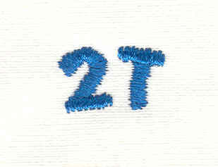 Embroidery Design: Closet divider boys 2T<br> 4.86w X 0.75h