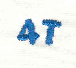 Embroidery Design: Closet divider boys 4T<br> 4.85w X 0.77h