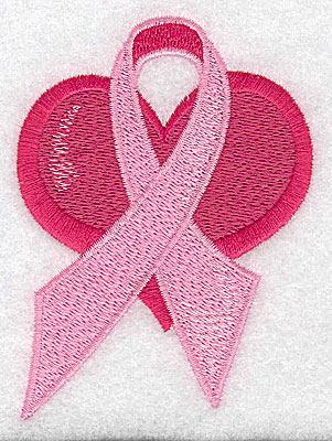 Embroidery Design: Heart with ribbon on top medium<br> 2.91w X 3.88h