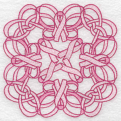 Embroidery Design: Ribbons and bows intertwined large<br> 4.94w X 4.94h