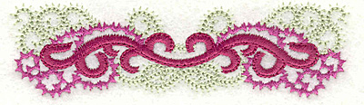 Embroidery Design: Curly swirls <br> 3.88w X 1.12h