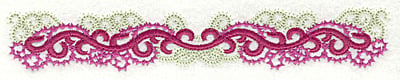 Embroidery Design: Curly swirls border<br> 6.95w X 1.15h