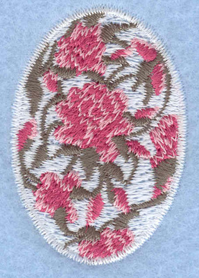 Embroidery Design: Easter egg small rose daisy<br>1.37w X 2.02h | Embroidery Legacy Embroidery Design: Easter egg small rose daisy<br>1.37w X 2.02h