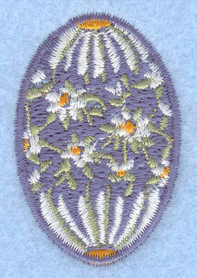 Embroidery Design: Easter egg small daisy<br>1.37w X 2.02h