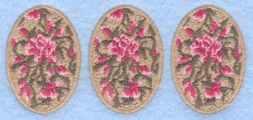 Embroidery Design: Three egg rose tan<br>3.88w X 1.78h