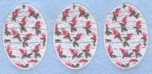 Embroidery Design: Three egg rose buds<br>3.88w X 1.78h