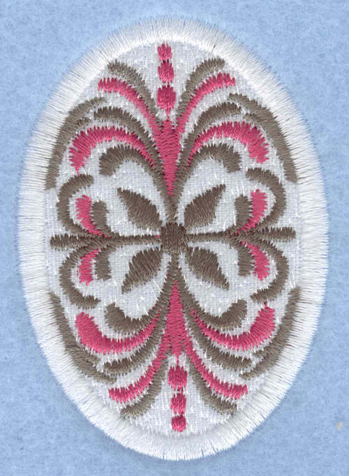 Embroidery Design: Easter egg applique medium pattern<br>1.91w X 2.74h
