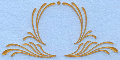 Embroidery Design: Two sided swirls large<br>6.12w X 2.98h | Embroidery Legacy Embroidery Design: Two sided swirls large<br>6.12w X 2.98h